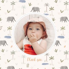 Baby Thank You Cards Little Oasis (4 pages) beige