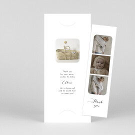 Baby Thank You Cards Tender Moments (Bookmark) White