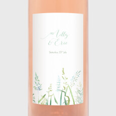 Wedding Wine Labels Country Meadow Green
