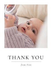 Baby Thank You Cards Precious Moments (Portrait) White