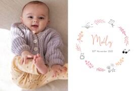 Baby Announcements Botanical Bliss (4 pages) Pink