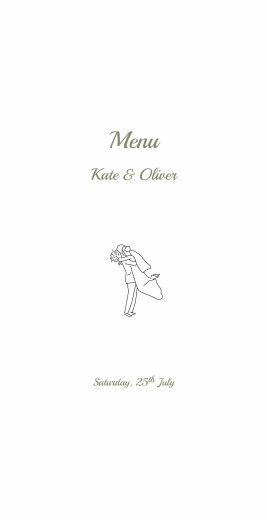 Wedding Menus Your Day, Your Way White - Front
