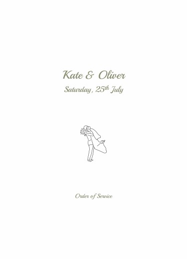 Wedding Order of Service Booklet Covers Your Day, Your Way White - Page 1