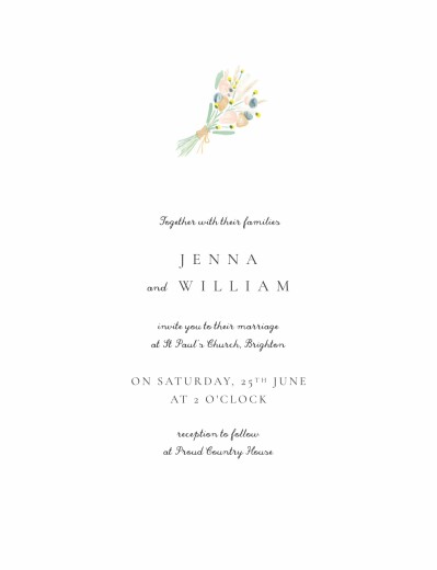 Wedding Invitations Your wedding in watercolor - Front