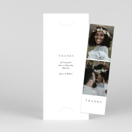 Wedding Thank You Cards Your wedding in watercolour (Bookmark) White