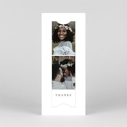 Wedding Thank You Cards Your wedding in watercolour (Bookmark) White - View 2