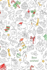 Christmas Cards Colour in! by OMY (4 pages) White