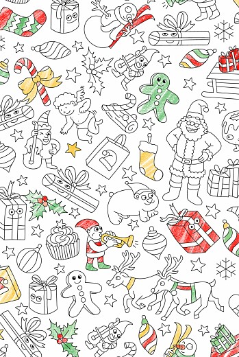 Christmas Cards Colour in! by OMY (4 pages) White - Page 4