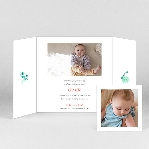 Baby Thank You Cards Into The Wild (Gatefold) White - View 2