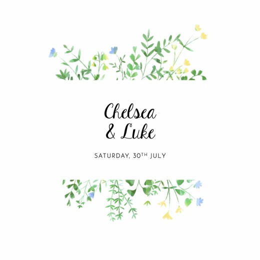 Wedding Invitations Floral frame (4 pages) white - Page 1