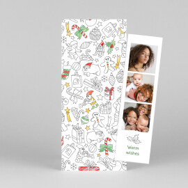 Christmas Cards Colour in! by OMY (bookmark) white