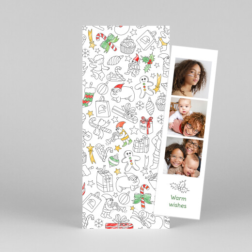 Christmas Cards Colour in! by OMY (bookmark) white - View 1