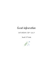 Guest Information Cards Floral Frame (portrait)