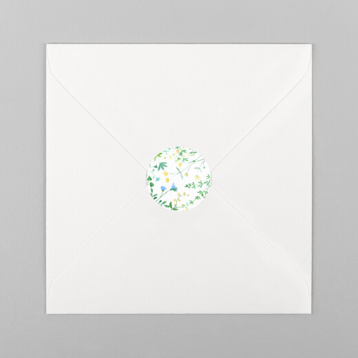 Wedding Envelope Stickers Floral frame White - View 2
