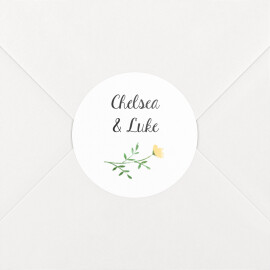 Wedding Envelope Stickers Floral frame White