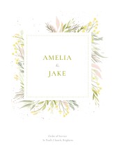 Wedding Order of Service Booklet Covers Everlasting Love White
