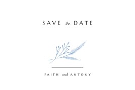 Save The Dates Delicate Greenery Blue