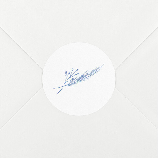 Wedding Envelope Stickers Delicate Greenery  Blue - View 1
