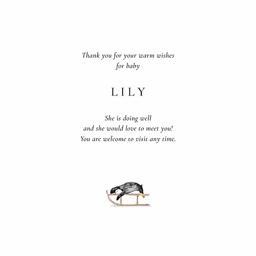 Baby Thank You Cards Atop the ice caps (4 pages) White - Page 3