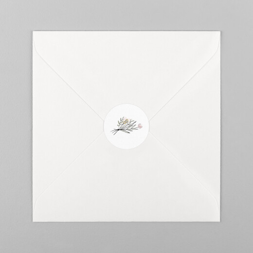 Wedding Envelope Stickers Lovely Newlyweds White - View 2