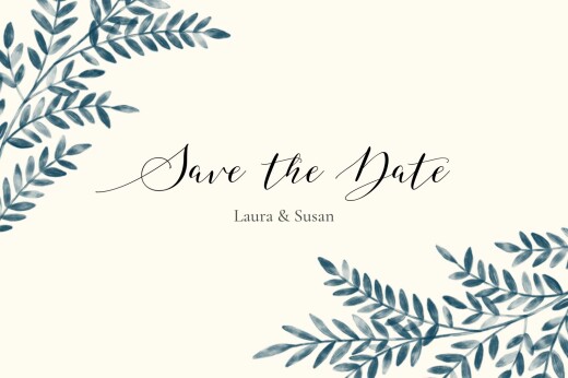 Save The Dates Sweet Melody Blue - Front
