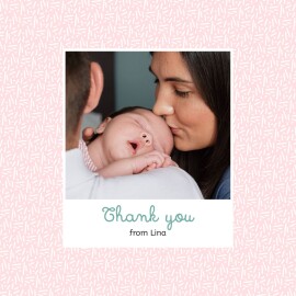 Baby Thank You Cards Perpetual Bliss Pink