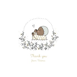 Baby Thank You Cards Lovely baby (4 pages) White