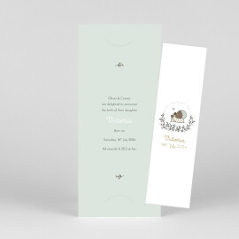 Baby Announcements Lovely baby (Bookmark) White