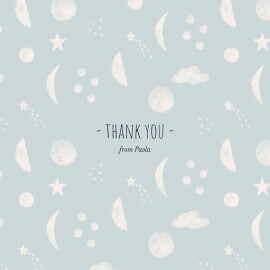 Baby Thank You Cards Cosmos (4 pages) Sky Blue