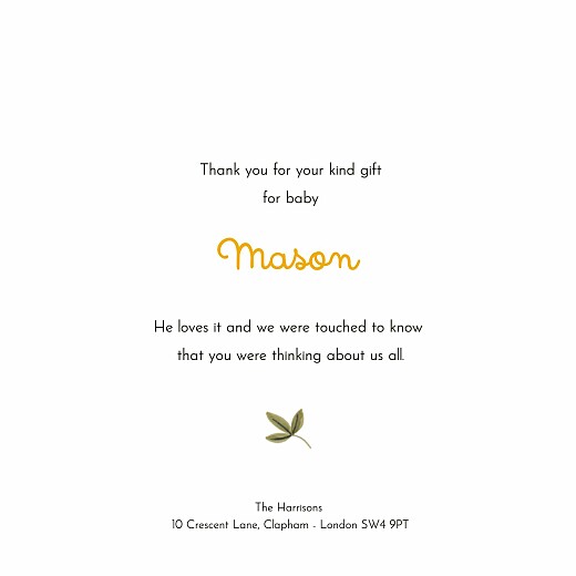 Baby Thank You Cards Dino Baby (4 pages) beige - Page 3