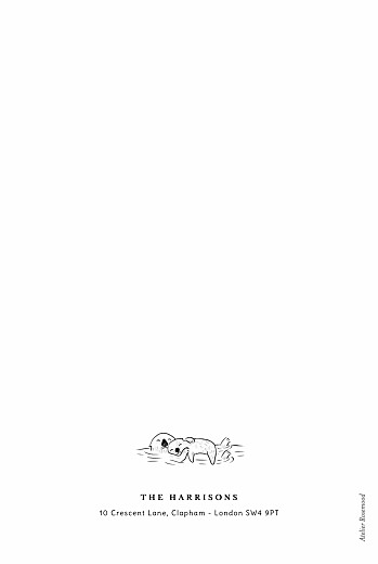 Baby Thank You Cards Otter Family (4 pages) white - Page 4