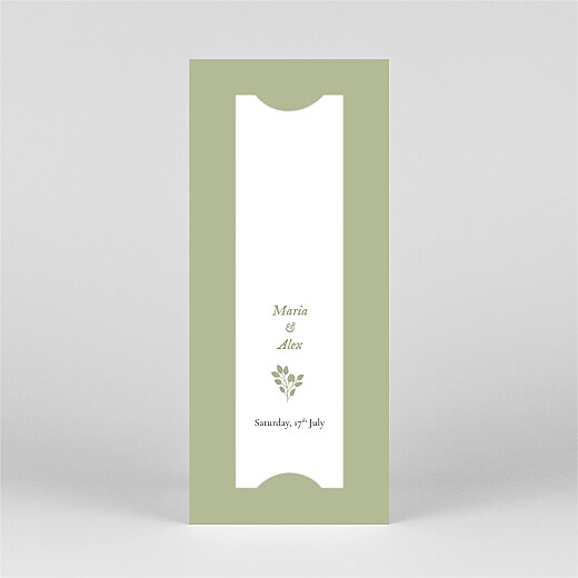 Wedding Thank You Cards Verdure bouquet (Bookmark) Green - View 3