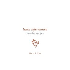 Guest Information Cards Verdure bouquet Sienna