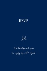 RSVP Cards Subtle Sprig (Portrait) Blue