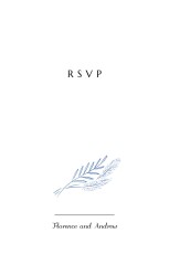 RSVP Cards Delicate Greenery (Portrait) Blue