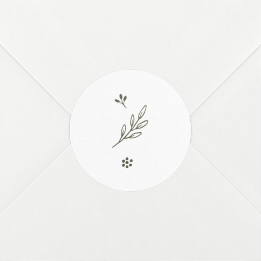 Wedding Envelope Stickers Laure de Sagazan II White & Green - View 1