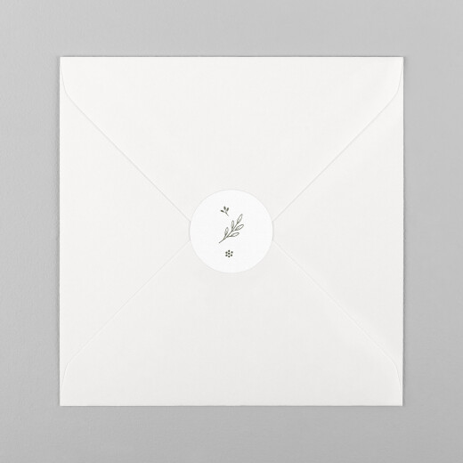 Wedding Envelope Stickers Laure de Sagazan II White & Green - View 2