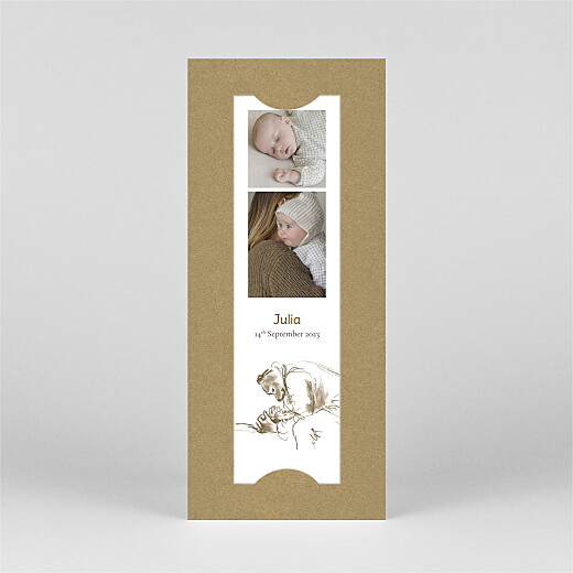 Baby Announcements Ernest and Célestine II (Bookmark) Beige - View 2