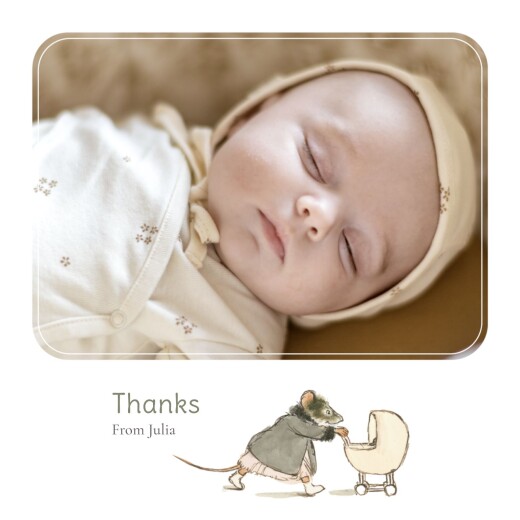 Baby Thank You Cards Ernest et Célestine I White - Page 1