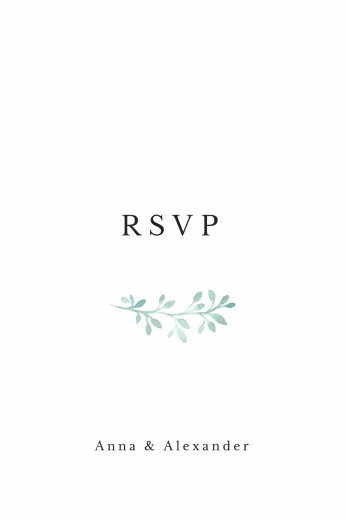 RSVP Cards Watercolour Crown White - Front