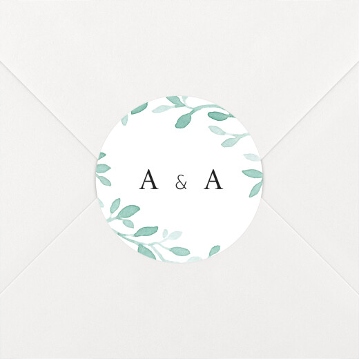 Wedding Envelope Stickers Watercolour Crown White - View 1
