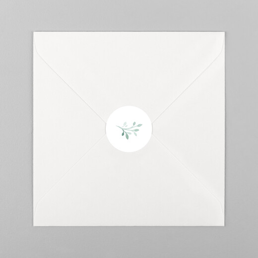 Wedding Envelope Stickers Watercolour Crown White - View 2