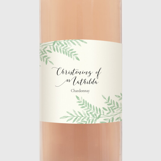 Christening Wine Labels Sweet melody Green - View 1