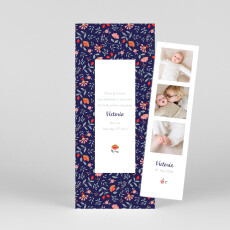 Baby Announcements Flora (bookmark) Midnight blue