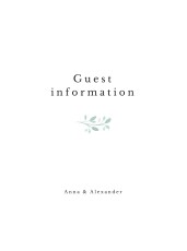 Guest Information Cards Watercolour Crown White