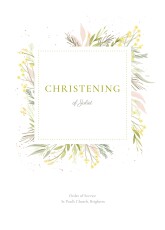 Christening Order of Service Booklets Cover Everlasting Love White