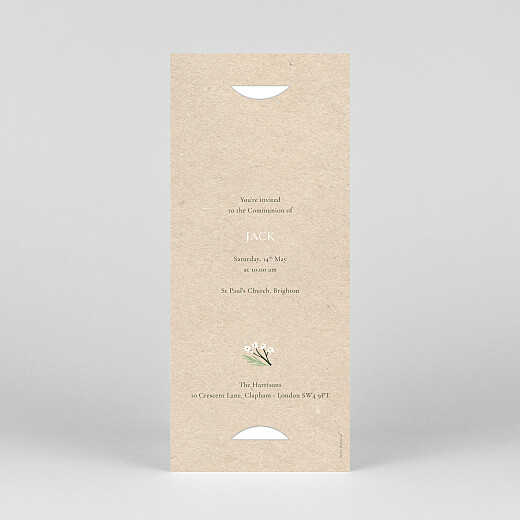 Communion Invitations Everlasting Love (bookmark) beige - View 4