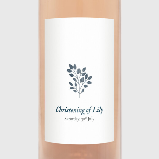 Christening Wine Labels Verdure bouquet Blue - View 1