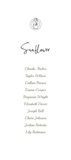 Wedding Table Plan Cards Your Day, Your Way White - Front