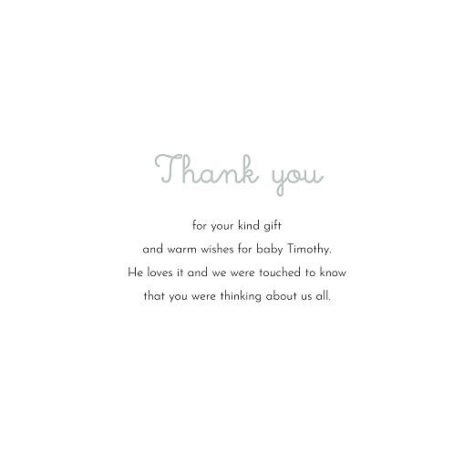 Baby Thank You Cards Etiquette pastel (4 pages) Bleu - Page 3